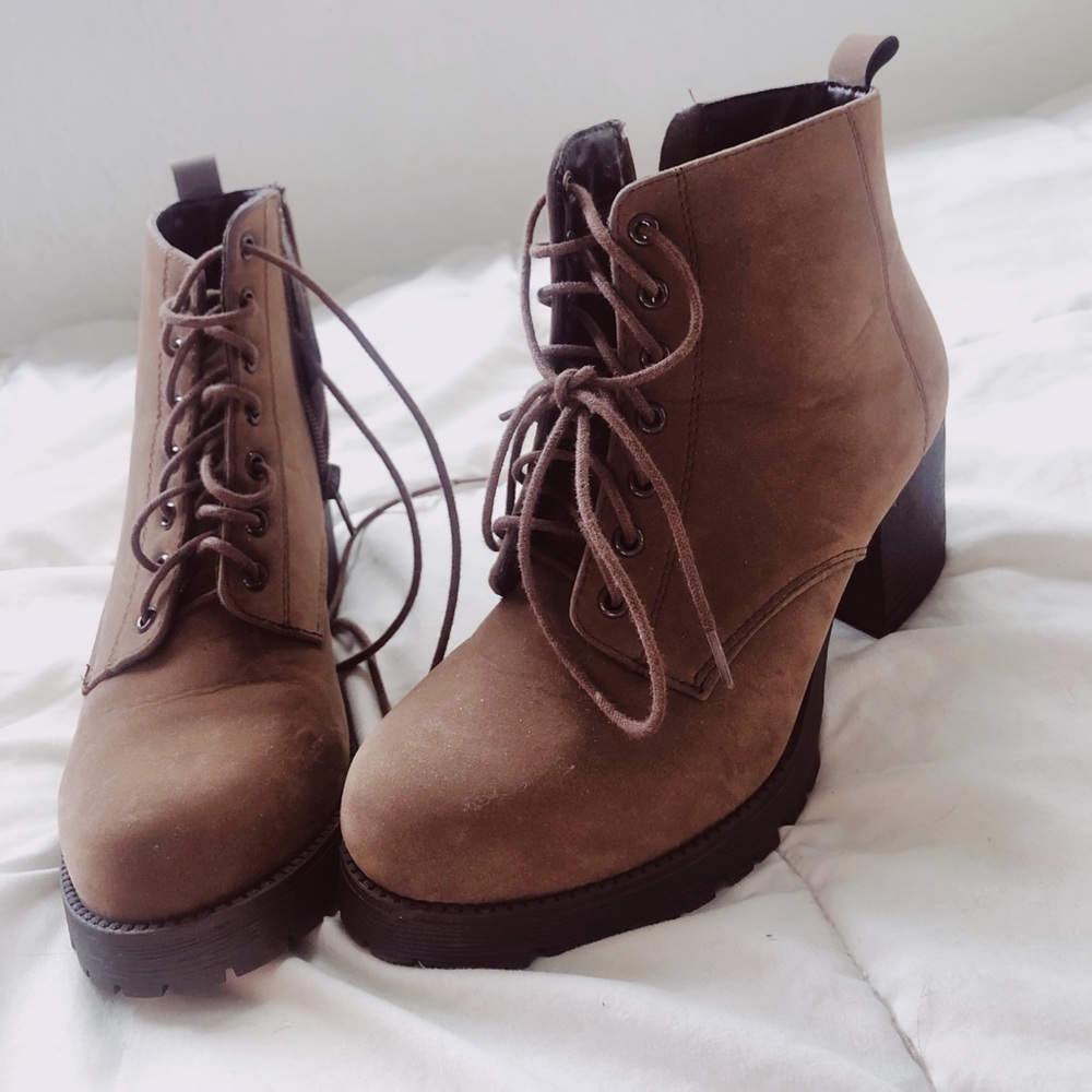 Brown Heeled Booties